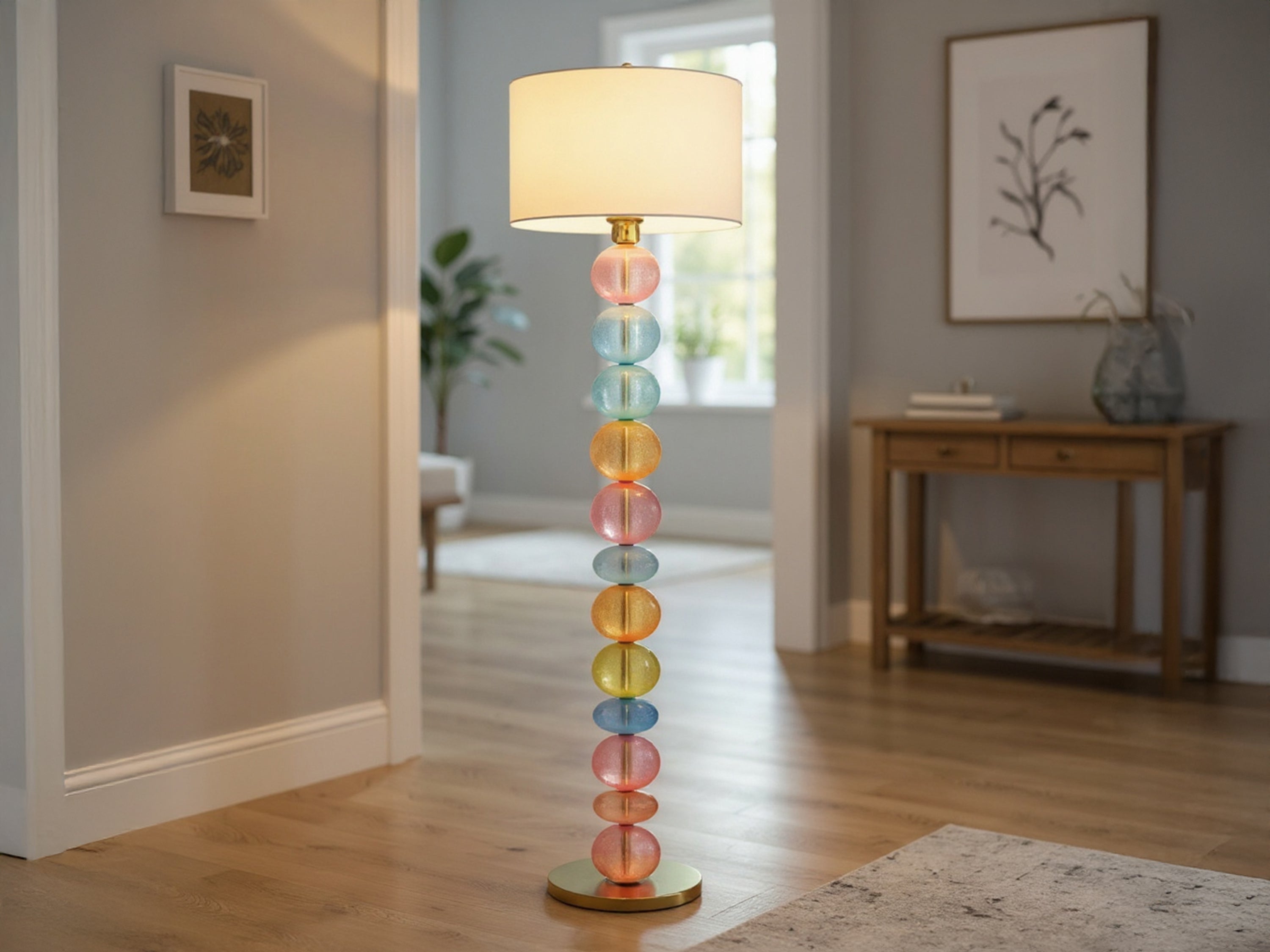 Modern Glass Floor Lamp